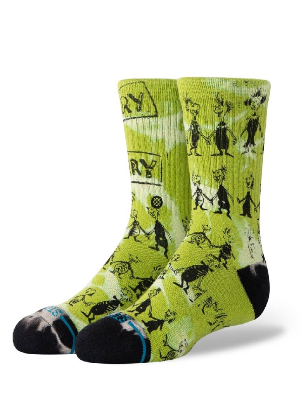 Stance Boy's, Down In Whoville Kids Crew, Green, Large (Big Kid)